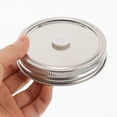thumbnail image 3 of 2pcs Stainless Steel Mason Jar Vacuum Sealer Lids Split Type Caps for Regular Mouth Jars and Food Preservation, 3 of 8