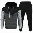 thumbnail image 2 of Zimjoy Mens Track Suits 2 Piece Set Workout Men Sweatsuits Sets Fall Winter Sweatshirt and Sweatpants Set Casual Sportswear Tracksuits with Pockets, Dark Gray L, 2 of 4