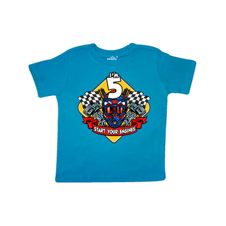 

Inktastic Race Car 5th Birthday Gift Toddler Boy or Toddler Girl T-Shirt