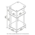 thumbnail image 6 of Pemberly Row Turn-N-Tube Wood 3-Tier End Table in French Oak Gray/Black, 6 of 6