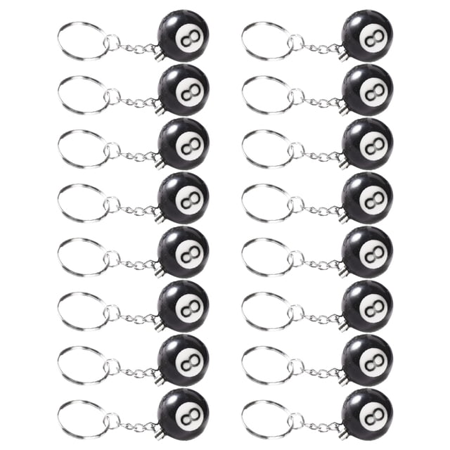 Injueey 16 piezas número 8 25mm bola de billar llavero hogar llavero colgante joyería de moda juguetes recuerdo Fans regalos Almacenamiento y organización del hogar Injueey HA077071-01B
