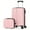 Light Pink-B, variant on [Hardshell Luggage Set] 2pcs Hardshell Luggage Set, 20-inch Carry-On + 14-inch Makeup Case - With Hooks, TSA Lock, Spinner Wheels - For Business Trips And Vacations, Rose Golden/Silvery/Deep Blue