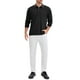 thumbnail image 2 of Camisa polo de golf de negocios de manga larga de ajuste regular para hombres, color sólido, negra, 2 of 6