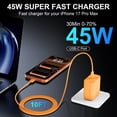 thumbnail image 4 of Cargador Duloch de carga rápida USB-C de 45 W con cable de 3 m para iPhone 17 y 16, 4 of 7