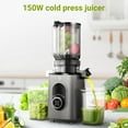 thumbnail image 4 of Sunmaki Juicer Machine, Portable Cold Press Juicer with 4.3" Large Feed Chute for Fruits and Vegetables,Easy to Clean 100W, Grey, 4 of 9