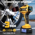thumbnail image 4 of Cordless Tire Inflator Air Compressor Compatible With Dewalt 20V Battery: LIVOWALNY Portable Handheld Air Pump with Digital Pressure Gauge for Cars Motorcycles Bikes Sport Balls Auto, 4 of 7