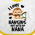 thumbnail image 4 of Inktastic Monkey I Love Hanging out with My Nana Boys or Girls Baby Bib, 4 of 4
