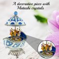thumbnail image 2 of Matashi Carousel Faberge Egg Music Box, Plays Swan Lake, Elegant Table Top Ornament with Brilliant Crystals, 2 of 7