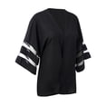 thumbnail image 2 of Women's Chiffon Sheer Cover Up Open Front Cardigan Lightweight Solid Beach Swim Cover up Blouse, Black, S, 2 of 8