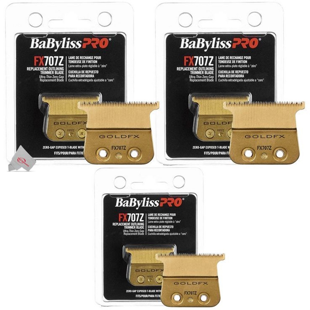 3x Babyliss Pro FX707Z Replacement Outlining Trimmer Blade Zero Gap T
