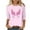Z7-Pink-breast cancer gifts, variant on Wiyuqeen 3/4 Length Sleeve Womens Tops Pink Ribbon Crew Neck Shirts Breast Cancer Awareness Shirts Plus Size Inspirational T Shirts