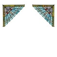 thumbnail image 4 of CHLOE Obsidian Mission Tiffany-glass Window Panel 10" Wide, 4 of 5