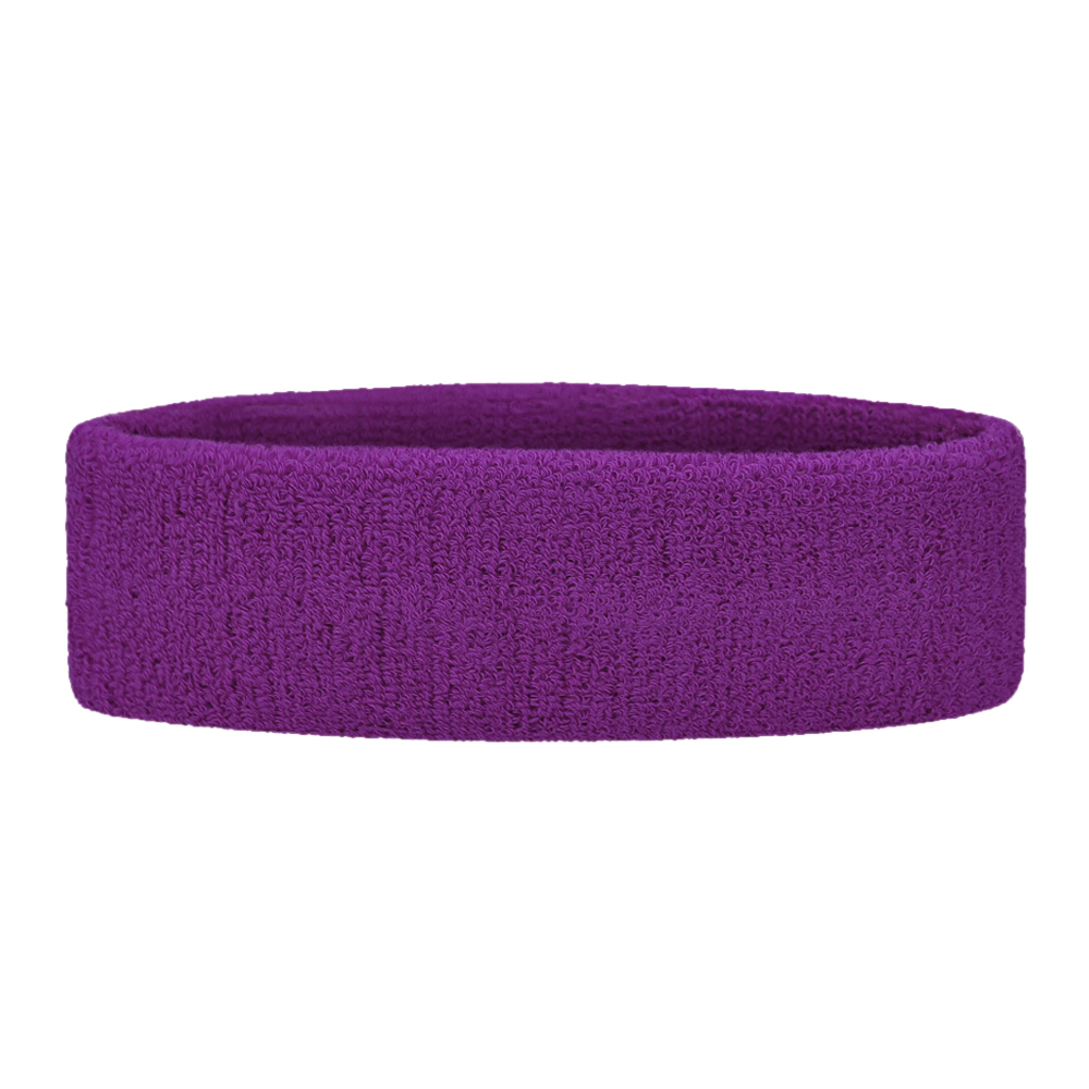 GOGO Sports Headband Sweatband Athletic Terry Cloth Head Band Purple