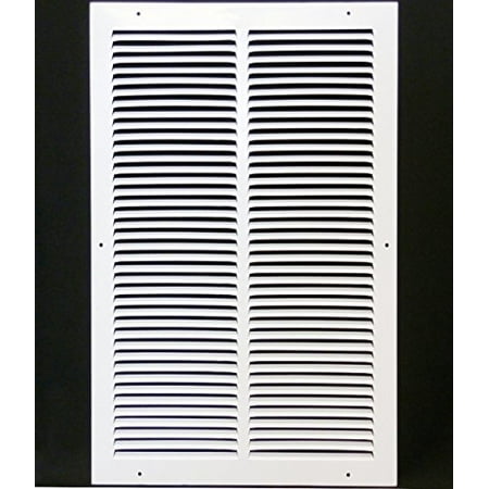 

14 w X 24 h Steel Return Air Grilles - Sidewall and Ceiling - HVAC Duct Cover - White [Outer Dimensions: 15.75 w X 25.75 h]
