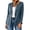 Blue women's blazer jacket a1, variant on Women Collared Long Sleeve Button Down Blazer, Fall Winter Open Front Casual Layering Work Top, Soft Lightweight Solid Business Basic Jacket, Beige 2XL
