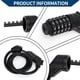 thumbnail image 2 of Candado de bicicleta de Bargains único, candado en espiral con cable, bloqueo de bicicleta de 5 dígitos reiniciable, cable de acero ABS de 120 cm, negro mate, 1 juego, 2 of 6
