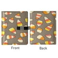 thumbnail image 2 of 9.2x6.7 inch Leather Notebook 100 Sheets, Multi-Pocket Design & Pen Loop Cartoon Candy Corn Refillable Journal Organizer, 2 of 6