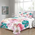 thumbnail image 2 of Duvet Cover And Pillowcase Flamingo - In Microfiber - Digital Print D 135*200 Cm, 2 of 5