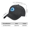 thumbnail image 6 of LNWH Baseball Cap, Adjustable Size for Running Workouts and Outdoor Activities All Seasons, Blue Devil Eye - Black, 6 of 8