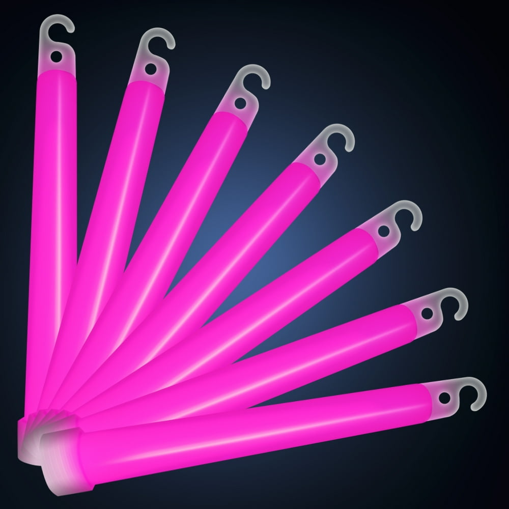 FlashingBlinkyLights 6 inch PINK Glow Sticks (Box of 25)