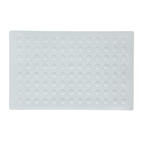SlipX Solutions Tapis de Sécurité de Bain en Caoutchouc Blanc Offre une Couverture Essentielle et une Résistance au Glissement Fiable dans les Baignoires et les Douches (14 x 22 Pouces, 100 Ventouses, Lavable à la Machine)