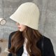 thumbnail image 4 of Sombrero de cubo de invierno para mujer, sombrero de campana de punto a la moda, gorro de ganchillo cálido de Color sólido, sombrero de cubo de ganchillo, sombrero de pescador de punto, gorra de ala, 4 of 5