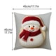 thumbnail image 2 of Funda de almohada navideña con diseño de copos de nieve, renos y Papá Noel | Funda de almohada decorativa de lino para sofá y dormitorio | Tejido suave con cremallera oculta, 2 of 2