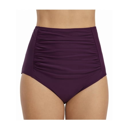 Sexy High Waist Trunks Shirred Tummy Control Bikini Tankini Shorts Swimming Bottom Bathing Suit Swimwear for