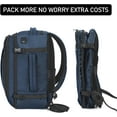 thumbnail image 3 of ECOHUB 17'' Travel Backpack, Personal Item Backpack with 13 Pockets, Flight Approved Carry on Backpack with USB Port & Luggage Sleeve, Travel bag for Men & Women, Water Resistant Backpack, Blue, 3 of 7