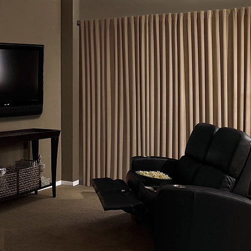 Absolute Zero Velvet Room Darkening Home Theater Curtain