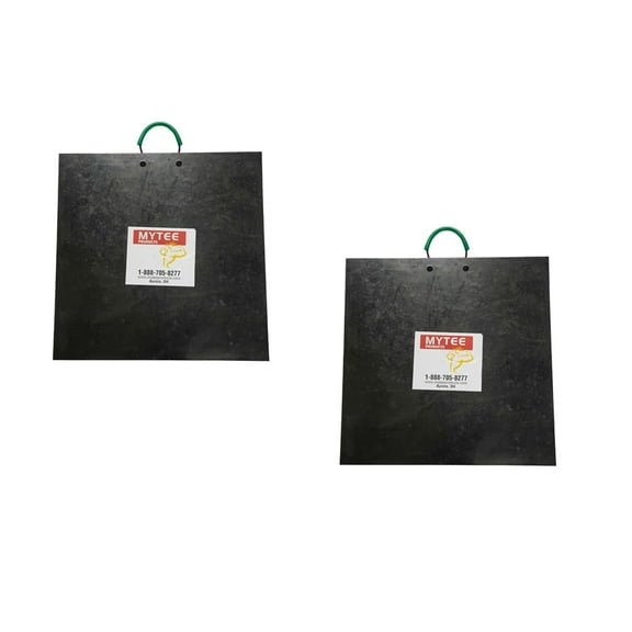 2 - Pack 18"x18"x3" Thick Outrigger Pad for RV with Ergonomic Handle - High-Density Black Stabilizing Jack Landing Pad for Crane, Wrecker, Tow Truck, RVs