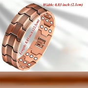 Wollet 3X Copper Bracelet for Men 99.9% Solid Pure Copper Gift