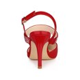 thumbnail image 2 of BLISSFUL STEP Women's Pointed Toe Rhines Slingback Stiletto Heel Pumps, 2 of 6