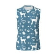thumbnail image 6 of Lsque Poodle Dog Print Men's Cotton Blend Sleeveless Muscle Shirts (S-3XL)- Moisture Wicking, Odor Protection, UPF 30+,Small, 6 of 8