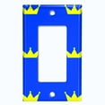 thumbnail image 5 of Metal Light Switch Plate Cover King Queen Crown Blue Yellow KIN010, 5 of 13
