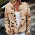 thumbnail image 2 of Cardigan Sweaters For Women Printed Halloween Fashion Lightweight Cardigan Polyester Spandex Blending Shirts 1Pc Pink 3Xl Sweaters For Women, 2 of 4