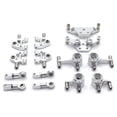 thumbnail image 1 of Tholdsy Brazo de choque TowerSteering Hub Cup Set para 1/28 Wltoys K969 RC coche inferior brazos superiores aleación de aluminio RC Kits de construcción modelo plata, 1 of 6