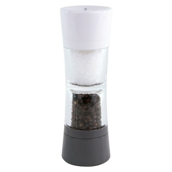 Cole & Mason Lincoln Duo Salt & Pepper Mill Grinder with Refillable Top, Black, White, and Gray