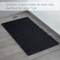 thumbnail image 3 of Bath Bliss 2 Pack Self-Draining PVC Bath Mat in Matte Black, 3 of 6
