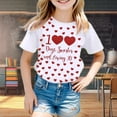 thumbnail image 2 of XEGLSBU Christmas Shirts for Girls Size 8 Girls Casual Short Sleeve T Shirt with Prints Loose Fit Round Neck Top for Back to School White Size 140, 2 of 4