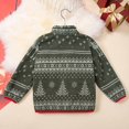 thumbnail image 6 of Tisuna Boy'S Christmas Fleece Jacket Trendy Zip Up Collared Jackets Toddler Kids Print Theme Party Outerwear Coat Size 3-4 Years Green, 6 of 9