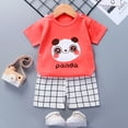 thumbnail image 2 of TAIAOJING Boys' Shorts Set Outfits Baby Boys Girls Outfits Cartoon Print Short Sleeve Tops Printed Shorts 2PCS Clothes Set For 2-3 Years, 2 of 5