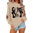 thumbnail image 5 of TIANZEN Women's Long Sleeve Pullover Sweatshirt Football Print Casual Crewneck Top For Games And Everyday Wear Comfy Sweatshirt for Women, 5 of 5