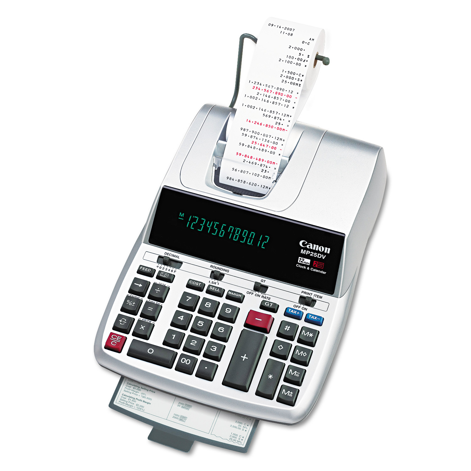 Canon MP25DV 12-Digit Ribbon Printing Calculator