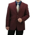 thumbnail image 3 of Sharp Hand Tailored Men 2B Dress Blazer w/1 Pair of Socks, Size 36S-62L - Burgundy 36R, 3 of 6