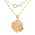 thumbnail image 1 of Cadena CON DIJE DE Corazón Casa del Anillo RELICARIO ORO SÓLIDO 10K amarillo 45 cm, 1 of 7