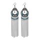 thumbnail image 1 of Pendientes de borla de cadena de aleación larga bohemia, pendientes de borla larga vintage, accesorios de ropa de mujer Feliz Sencillez, 1 of 3