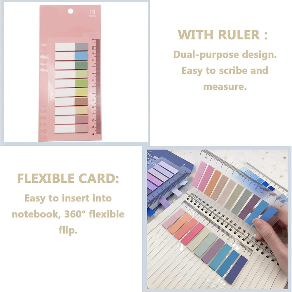Thin Sticky Tabs/long Index Sticky Notes/reading Highlight Stickers/page  Flags/slim Annotation Tabs/transparent Book Tabs/ Journal Supply 