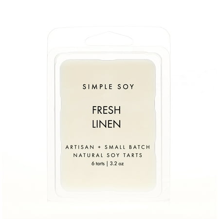 Simple Soy Natural Scented WAX MELTS, Fresh Linen (Best Pouring Temperature For Soy Wax)