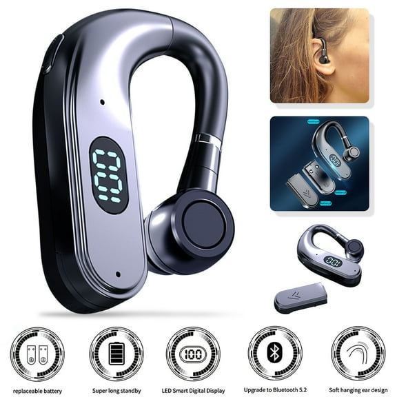 FYHALE Ear Stereo In-ear Earphones Bluetooth Headphones Handsfree Wireless Headset Business Headset Drive Call Sports Earphones